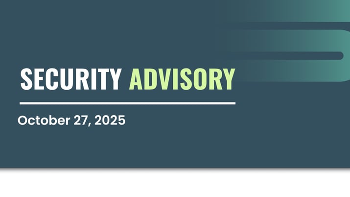 Security Advisory text on an image dated October 27, 2025